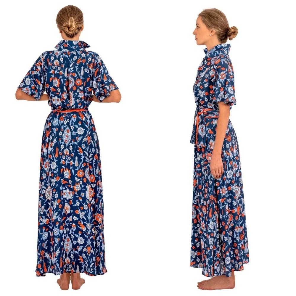 Gretchen Scott Panache Maxi Dress - Topkapi Navy $219 XXL Goddess - Picture 2 of 12